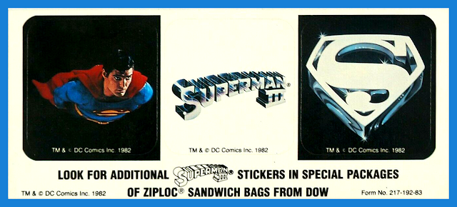 1983 Ziploc : Superman III Stickers