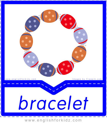 Bracelet - fashion accessories flashcard for ESL students