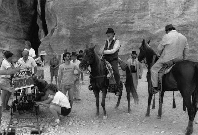 Fotografías de Indiana Jones y la última cruzada detrás de las cámaras