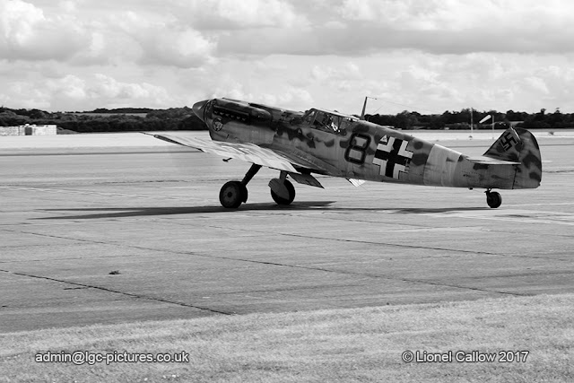 Hispano Buchon aircraft taxiing