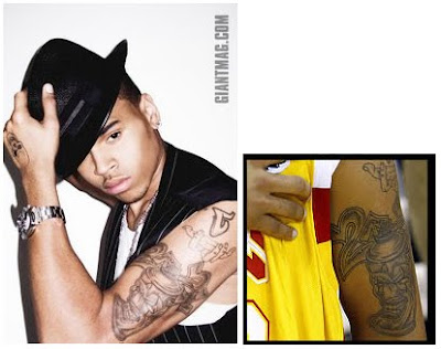 chris brown tattoos. cool tattoos for men.