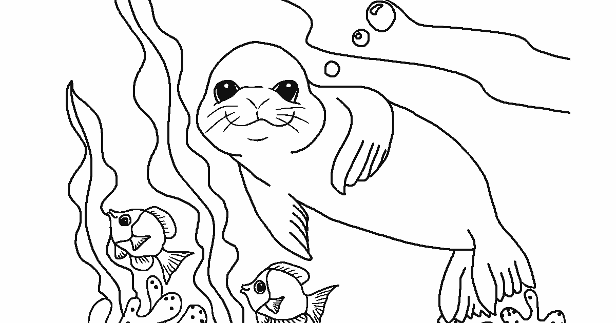 Pemandangan Bawah Laut - Free Coloring Pages