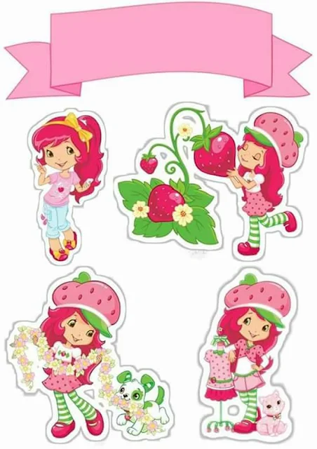  Strawberry Shortcake: Free Printable Cake Toppers. 