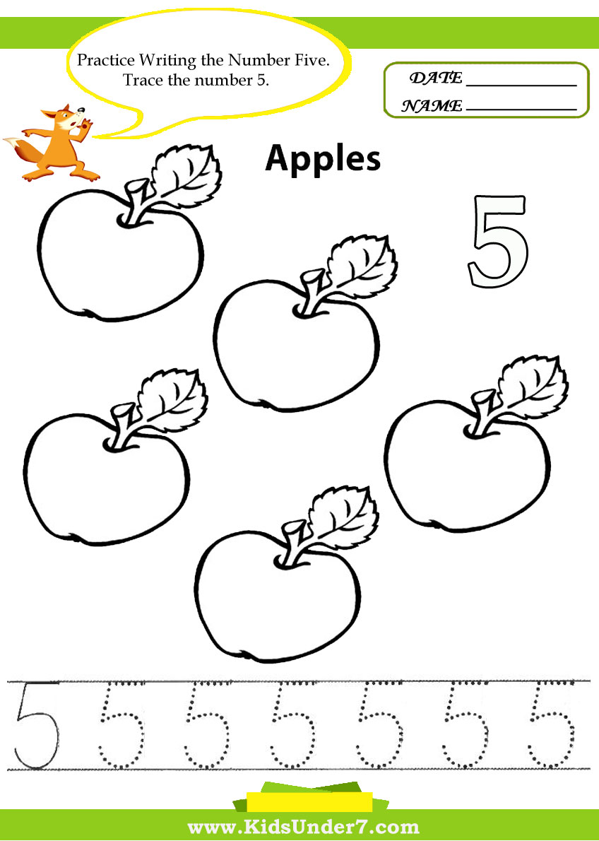 Number Tracing 1 10 – Worksheet Part 1