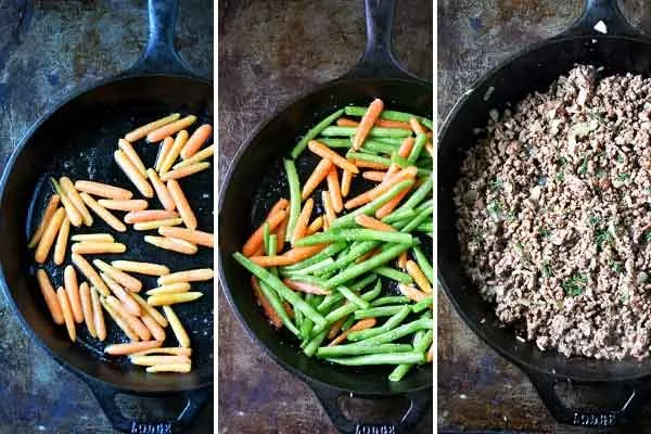 Step by step photos of how to make Skillet Shepherd's Pie