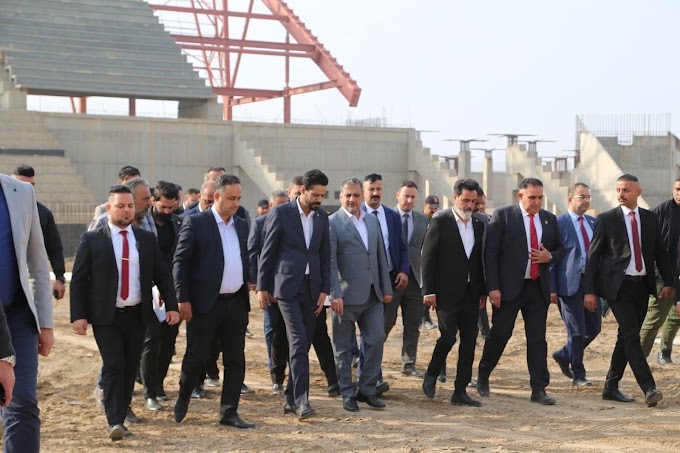 وزير الشباب والرياضة يصل الناصرية ويتفقد ملعبها الأولمبي - عراق جرافيك