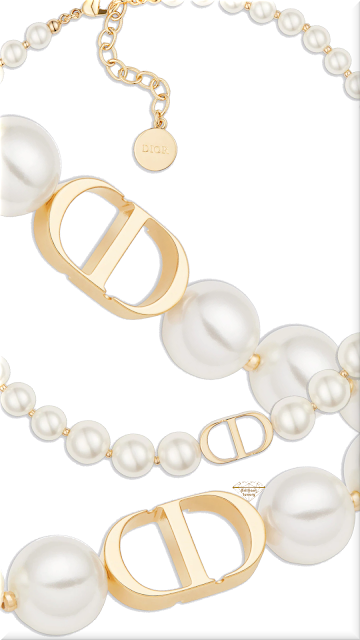 ♦DIOR Montaigne Choker necklace #dior #jewelry #gold #pearls #brilliantluxury