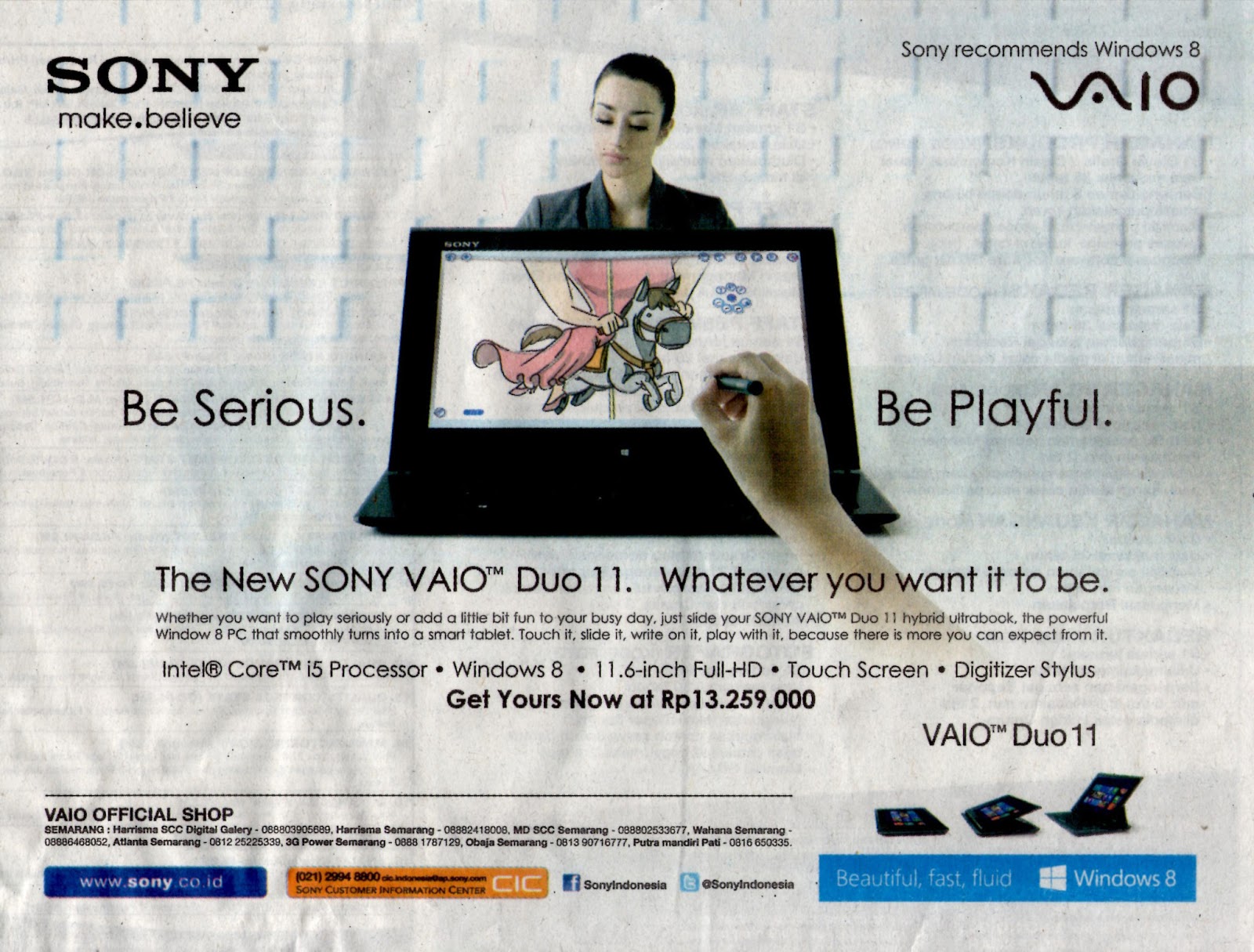 blog Saffira Septyadisa ANALISIS IKLAN SONY VAIO 