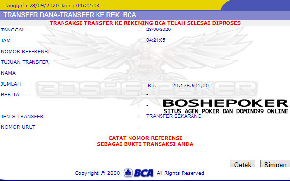 Bukti Kemenangan Member Boshepoker