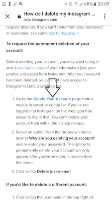 delete instagram account permanently
