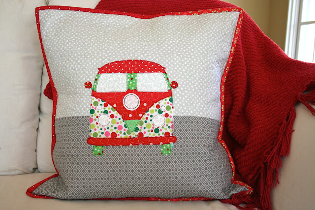 My Christmas Hippie Chic Bus Pillow!!!!