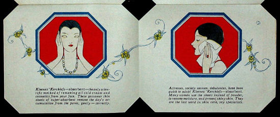 Kleenex, booklet 1926