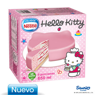 Tarta Hello Kitty helada Nestlé rosa