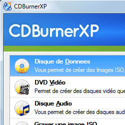 capture d'écran de CDBurnerXP
