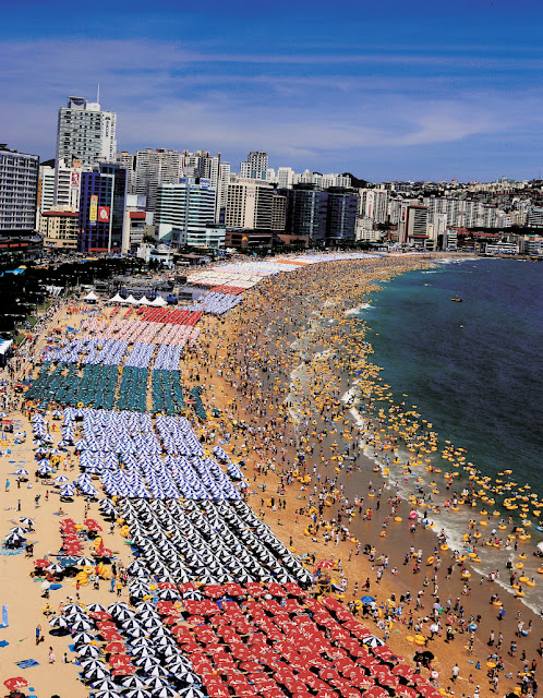 dat vé máy bay đi Busan - bãi biển Haeundae