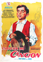 ESCUCHA MI CANCIÓN. Cartel: 70 x 100 cms. España. Autor: Francisco Fernández-Zarza "Jano". Imprenta: Martín Industria Gráfica, Madrid. ESCUCHA MI CANCIÓN. 1959. España. Dirección: Antonio del Amo. Reparto: Joselito, Carlos Miguel Solá, Pilar Sanclemente, Dolores Villaespesa, Jesús Tordesillas, Salvador Soler Marí, Luz Márquez, Barta Barri.