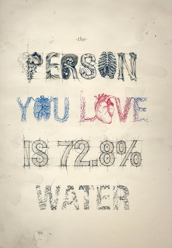 the person you love is 72.8% water