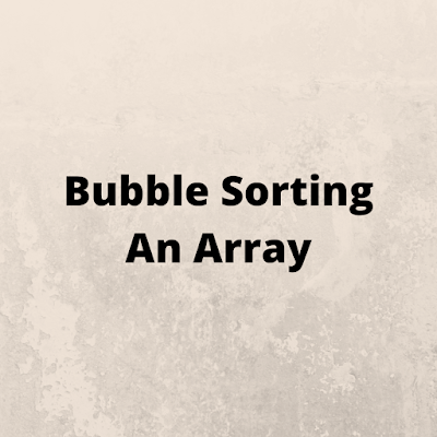 Bubble Sort in Java