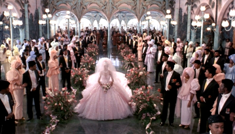 of Zamunda in this glorious pink wedding gown Coming to America 1988