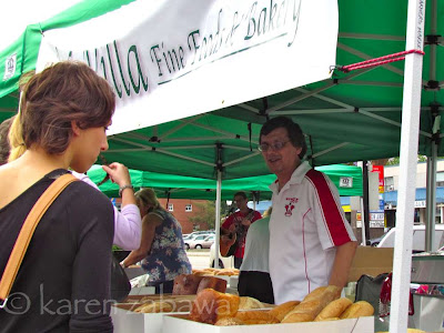 La Villa bakery  farmers market stall, Port Credit ON.