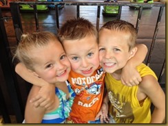 Chloe, Connor, Tyson at Lagoon