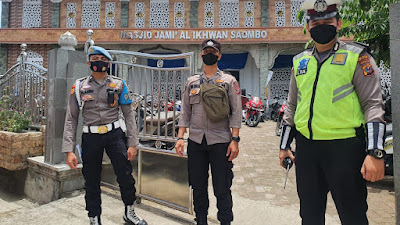 Personil Polres Nias Gelar  Pengamanan, Sholat Jum’at Diwilayah  Seputaran Kota Gunungsitoli