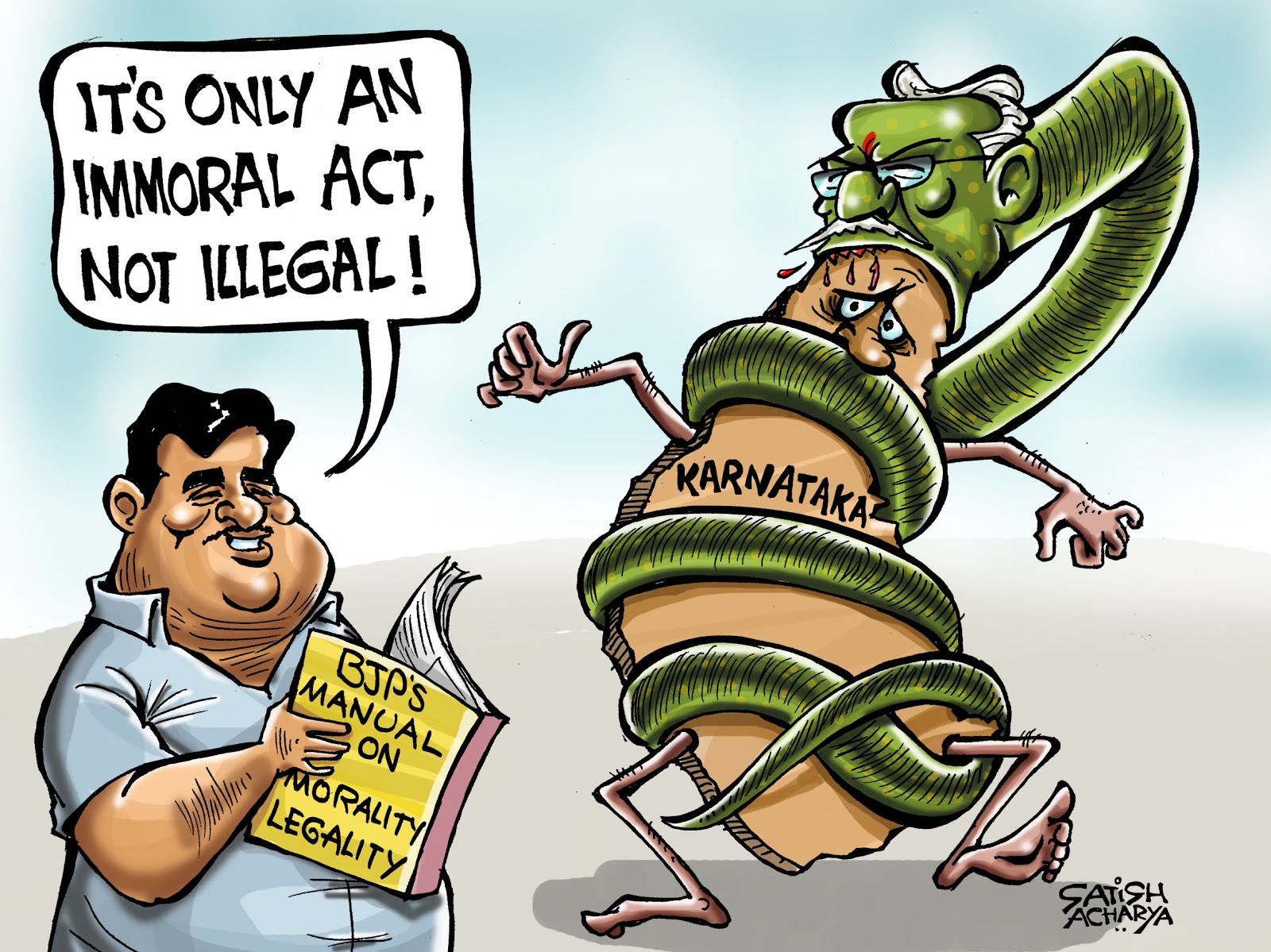 World of an Indian cartoonist!: Gadkari thinks Yeddyurappa is only ...