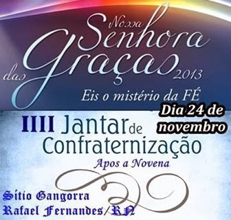 Festa de Nossa Senhora das Graças, comunidade de Gangorra, confira a programação para este domingo