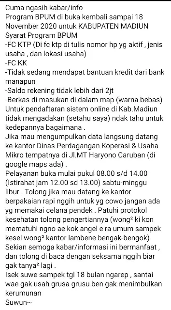 Ruwetnya Program BPUM di Desaku