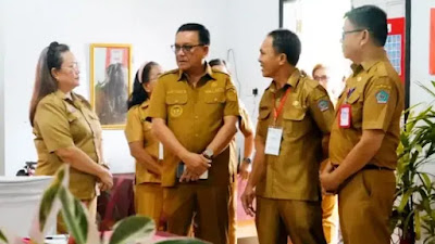 Maurits Mantiri dan Hengky Honandar Buka dan Tinjau Asesmen Nasional Berbasis Komputer SMP Kota Bitung