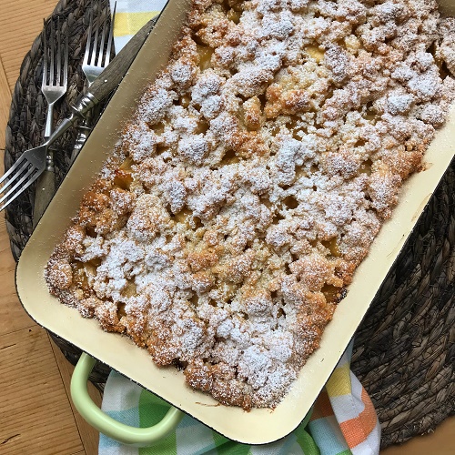 Apfelkuchen mit Mandelstreuseln