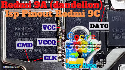 redmi 9a 9c 9at isp pinout