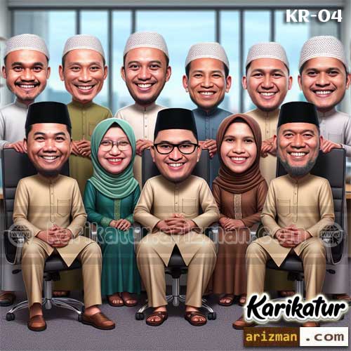 Karikatur 4D Teman Kantor 4