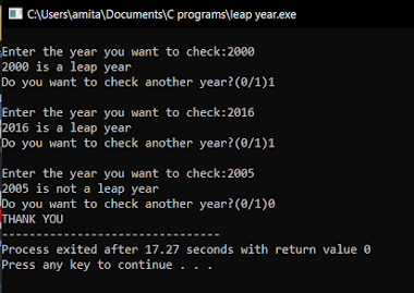 C program to check leap year