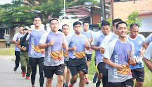 Jaga Kebugaran Tubuh, Kodim 0416/Bute Laksanakan Lari Pagi