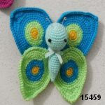 patron gratis mariposa amigurumi, free amigurumi pattern butterfly 