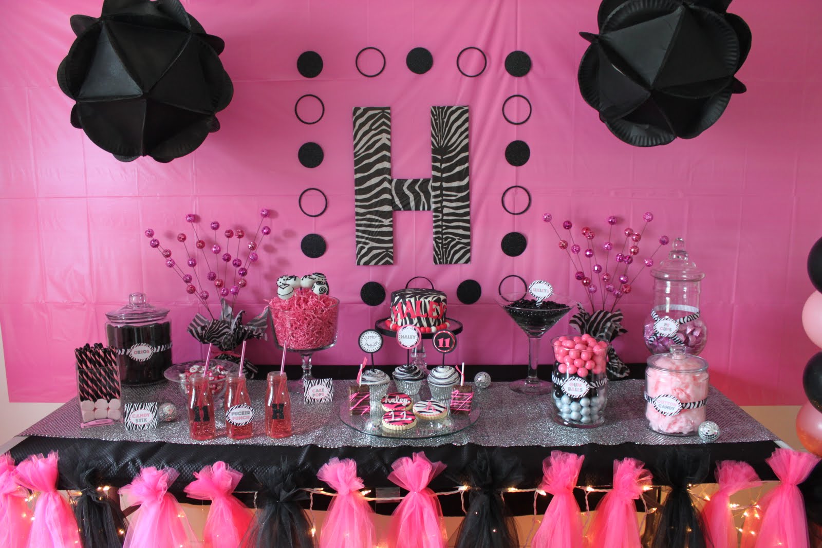 Pink And Black Zebra  Party  Ideas Car Interior Design