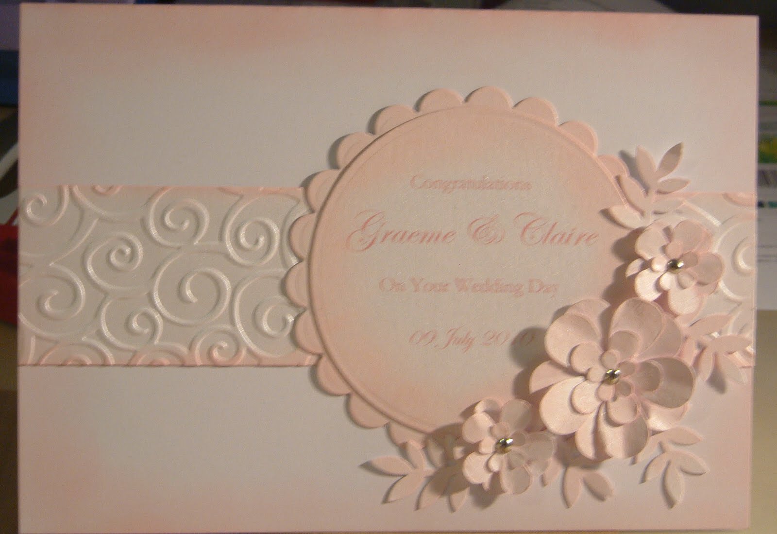 handmade wedding card