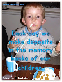 Each day we make deposits in the memory banks of our children quote by Charles R Swindoll