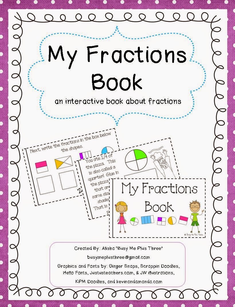 https://www.teacherspayteachers.com/Product/My-Fractions-Book-Quarters-Thirds-Halves-Whole-K-1st-2nd-Grade-217763