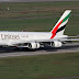 Emirates A380 Dusseldorf Rotating Takeoff