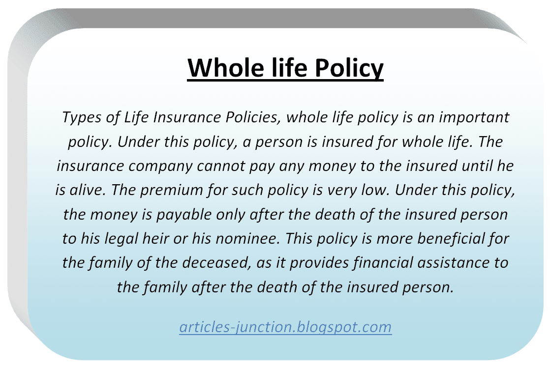 Define Whole Life Insurance - Personal Finance Tips ...