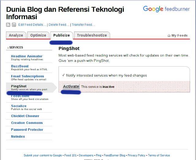 Cara Cepat Memasang FeedBurner di Blog