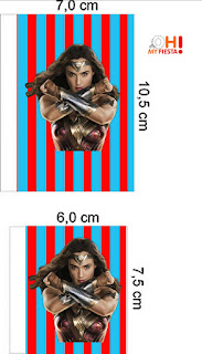 Wonder Woman Movie Free Printable Candy Bar Labels. 