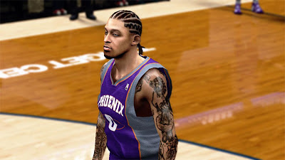 NBA 2K13 Michael Beasley New Hair and Tattoos