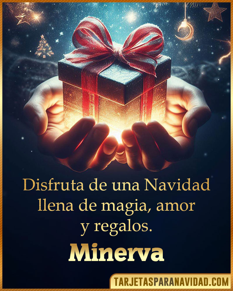 Tarjetas de Feliz Navidad Minerva