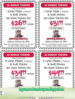 Free Printable Chuck E Cheese Coupons