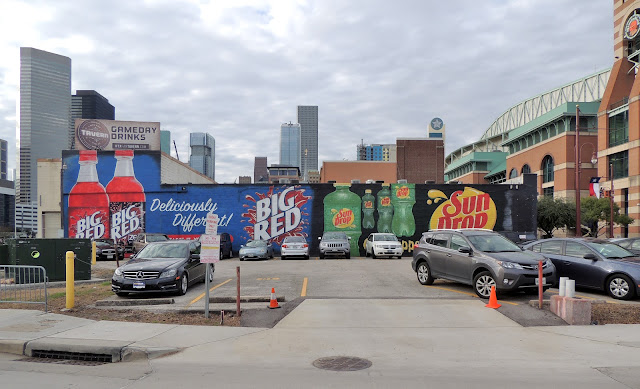 Minute Maid District Commercial Murals with Downtown Skyline 