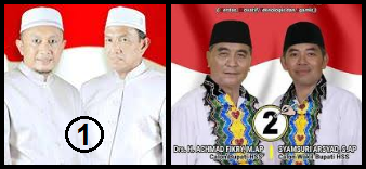 Dua pasang calon Bupati dan wakil Bupati Kabupaten Hulu Sungai Selatan 2018