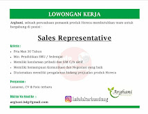 Lowongan Kerja Sales Representative Arghani Bandung Mei 2019 ...